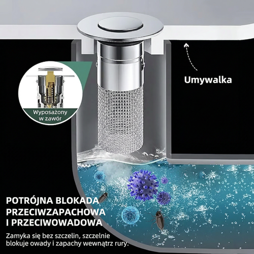 👑Ostatni dzień promocji – 49% taniej👑Otwierany sitko do odpływu zlewu – 🛀Usuwa nieprzyjemne zapachy i zapobiega zatkaniu