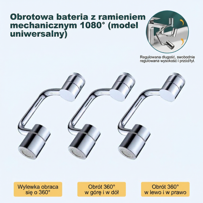 👍Ostatni dzień promocji – 49% zniżki👍👍Obrotowa bateria kuchenna z ramieniem robotycznym 1080° (Model uniwersalny)--👩‍👩‍👧‍👧Kierunek oraz natężenie przepływu wody można swobodnie regulować