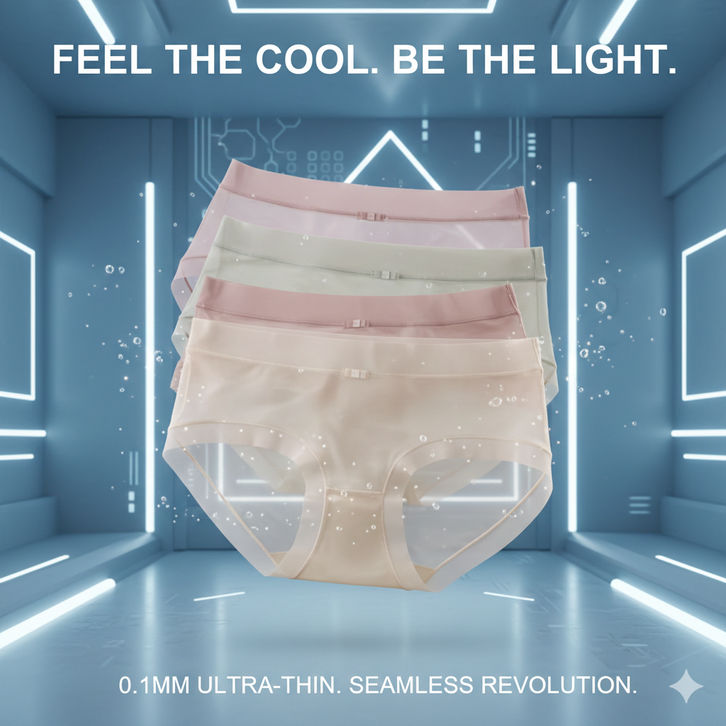 Ice Silk Magic. 3-Pack Seamless Perfection. Stay Cool, Stay Invisible. Ultra-Thin, Quick-Dry, and Effortlessly Sexy. Your New Favorite Underwear.