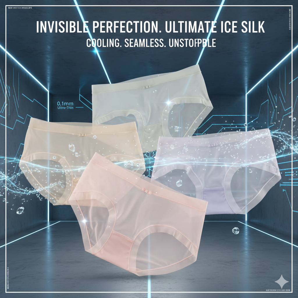 Ice Silk Magic. 3-Pack Seamless Perfection. Stay Cool, Stay Invisible. Ultra-Thin, Quick-Dry, and Effortlessly Sexy. Your New Favorite Underwear.
