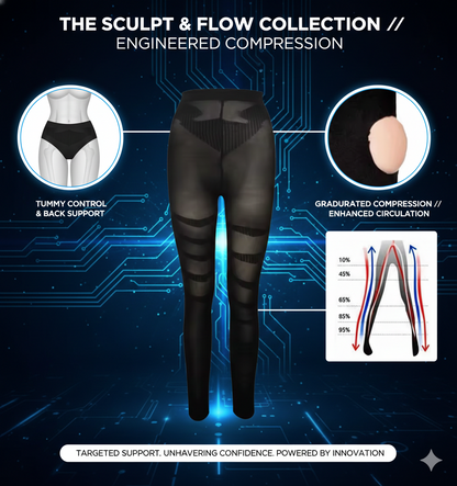 Invisible Sculpting High-Waisted Leggings: Seamless Tummy Control Body Shaper - Instant Butt-Lift Compression Pants - Breathable Activewear for Women
