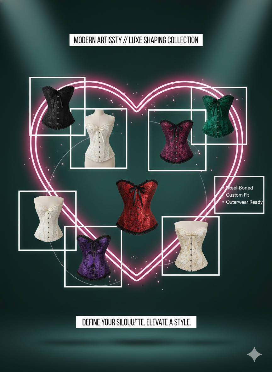 Vintage Gothic Lace-Up Bustier: Elegant Boned Corset Top for Women - Retro Slimming Waist Trainer - Victorian Style Sexy Body Shaper