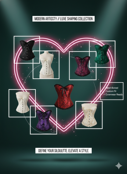 Vintage Gothic Lace-Up Bustier: Elegant Boned Corset Top for Women - Retro Slimming Waist Trainer - Victorian Style Sexy Body Shaper